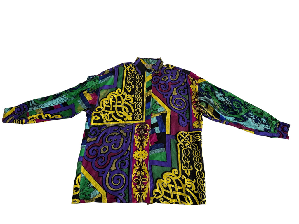 Gianni Versace men silk shirt 90s