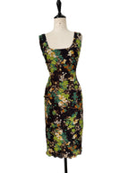 D&g floral silk dress 2000s
