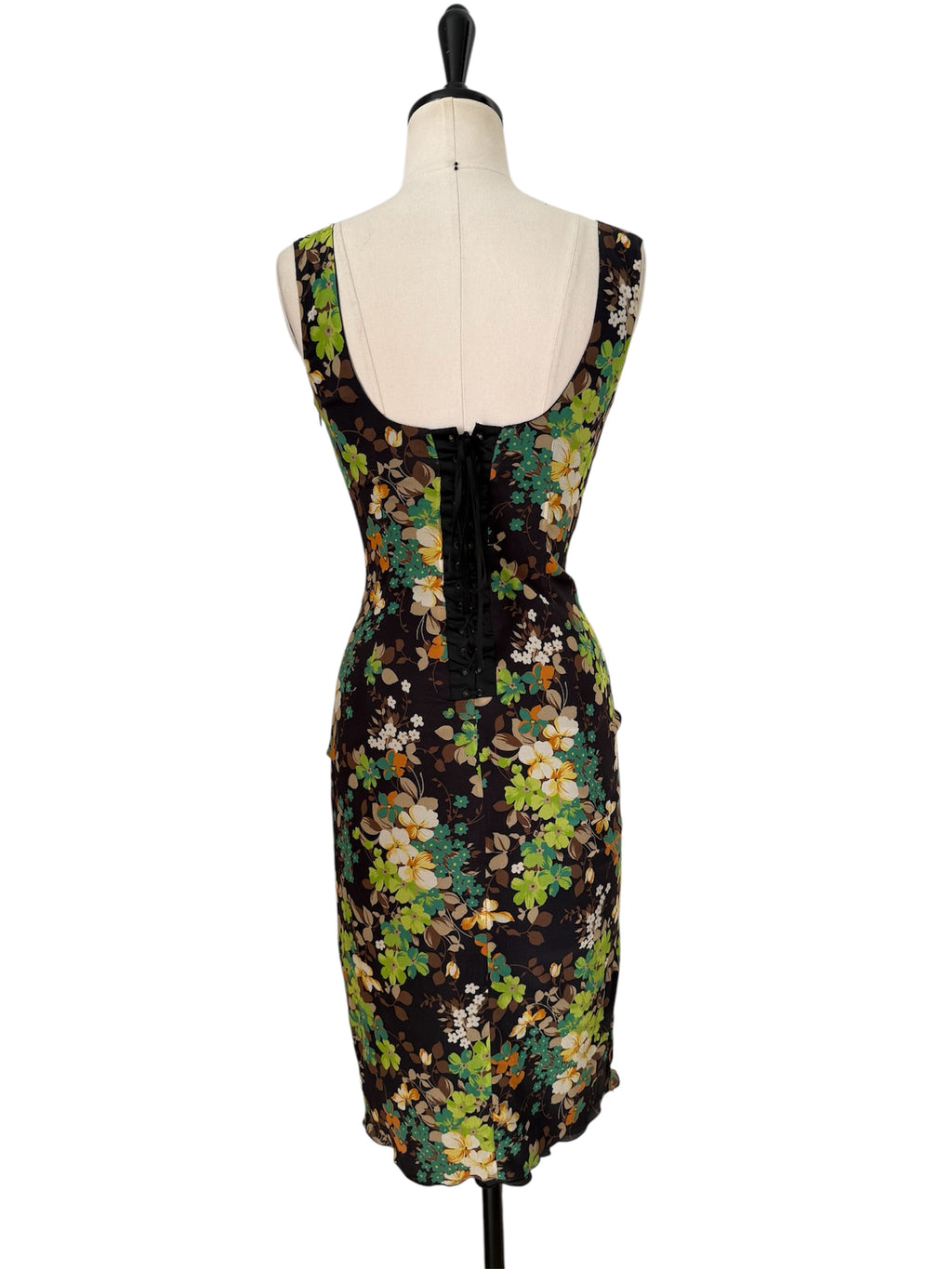 D&g floral silk dress 2000s