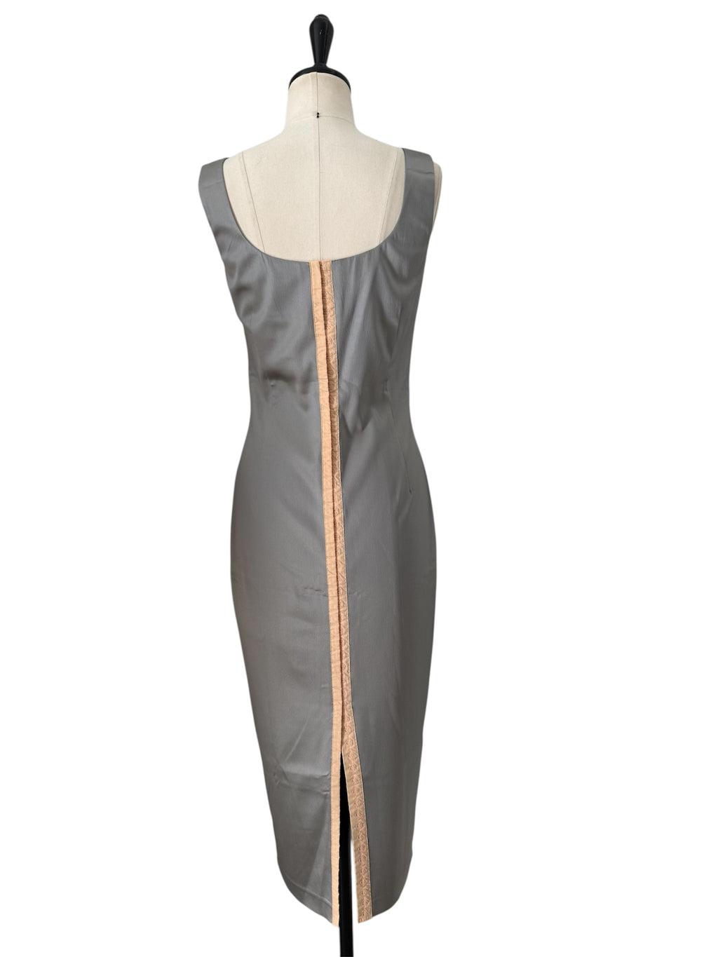 Dolce & Gabbana silver midi dress