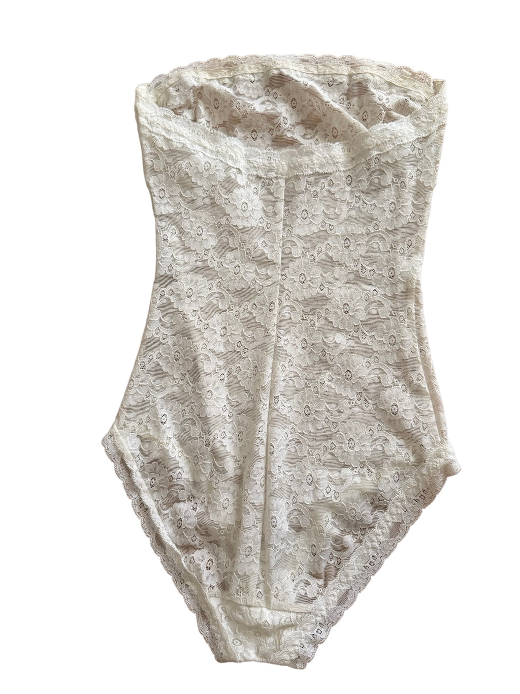 90s white lace bodysuit La Perla