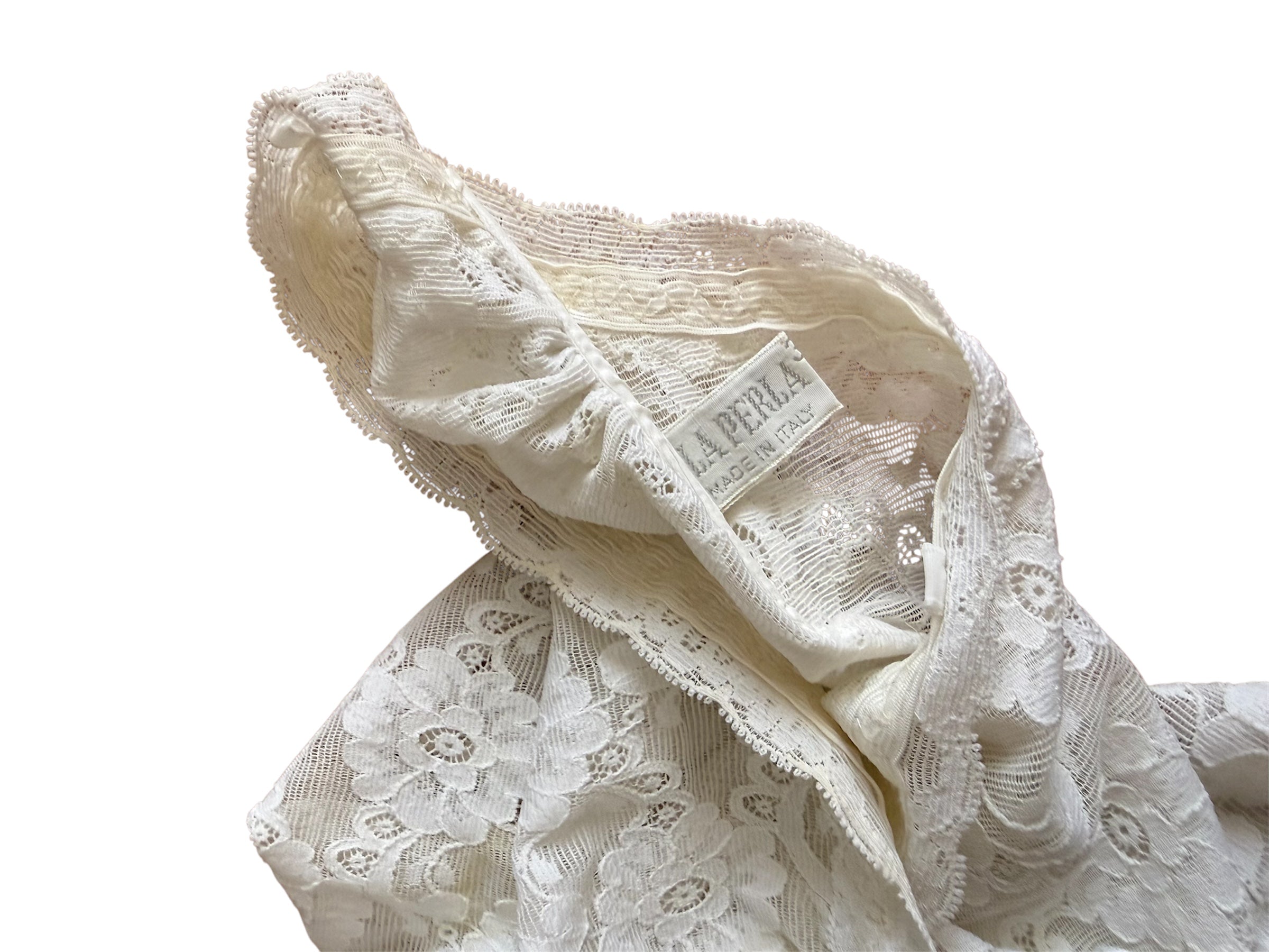 90s white lace bodysuit La Perla