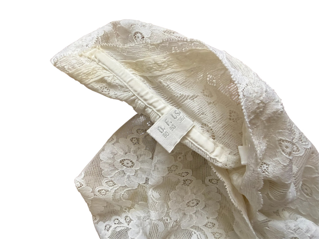 90s white lace bodysuit La Perla