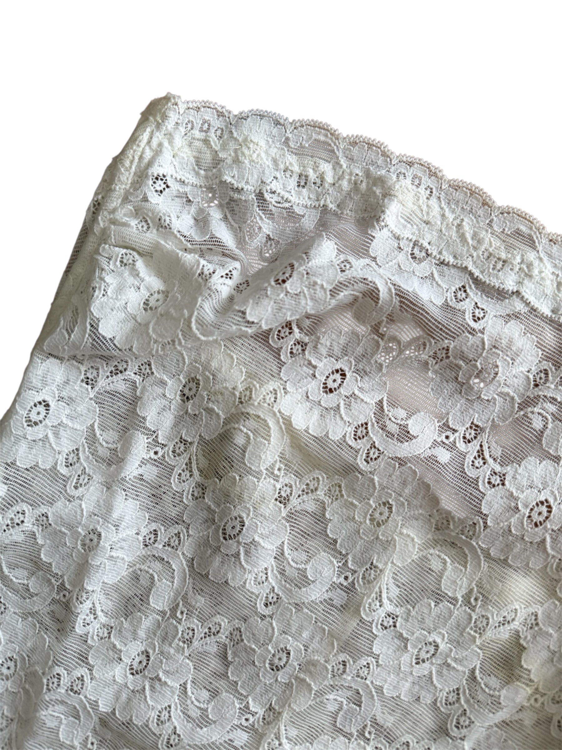 90s white lace bodysuit La Perla