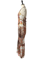 Class Cavalli S/S 2004 maxi halter dress