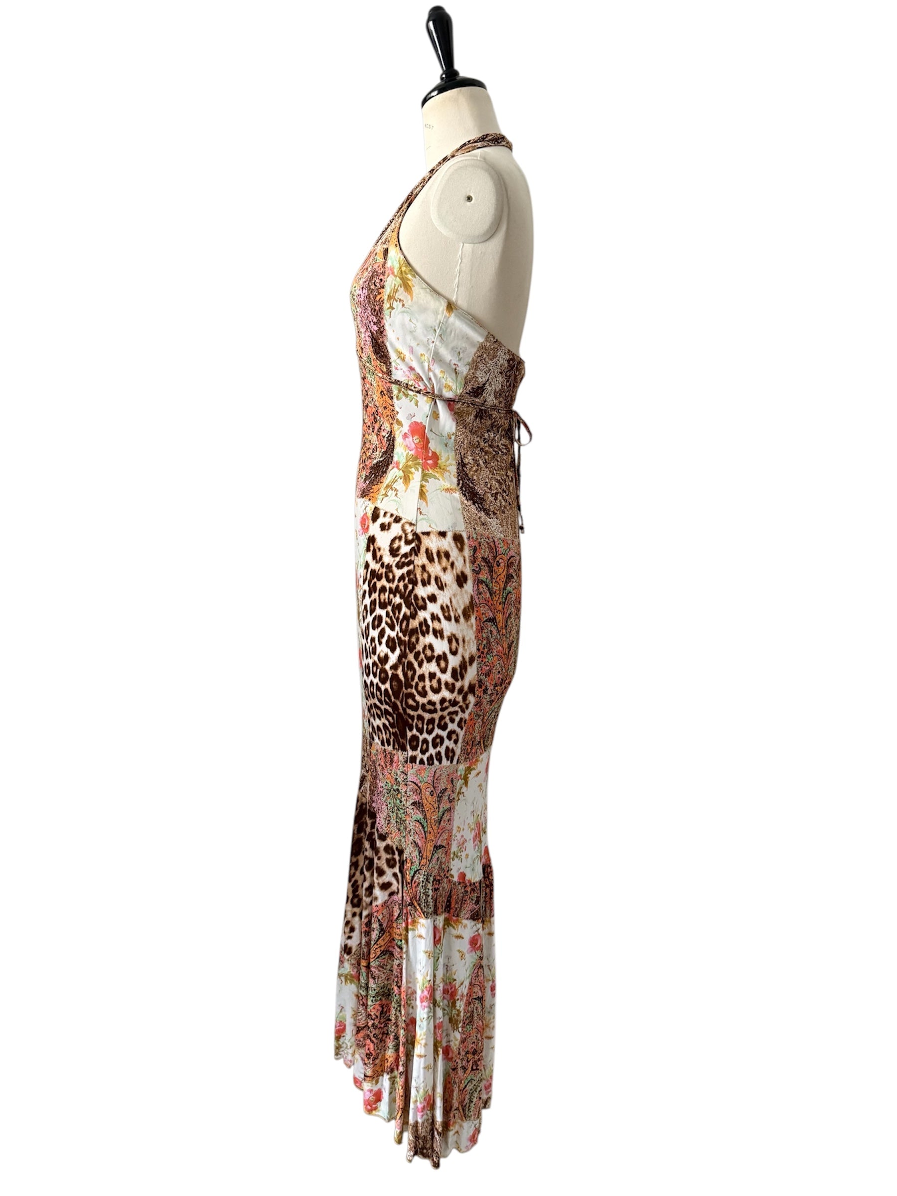 Class Cavalli S/S 2004 maxi halter dress
