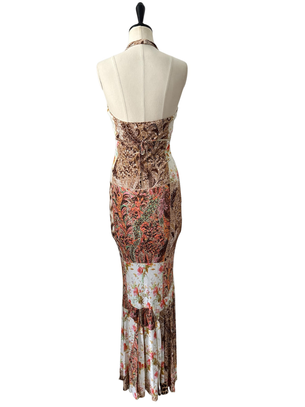 Class Cavalli S/S 2004 maxi halter dress