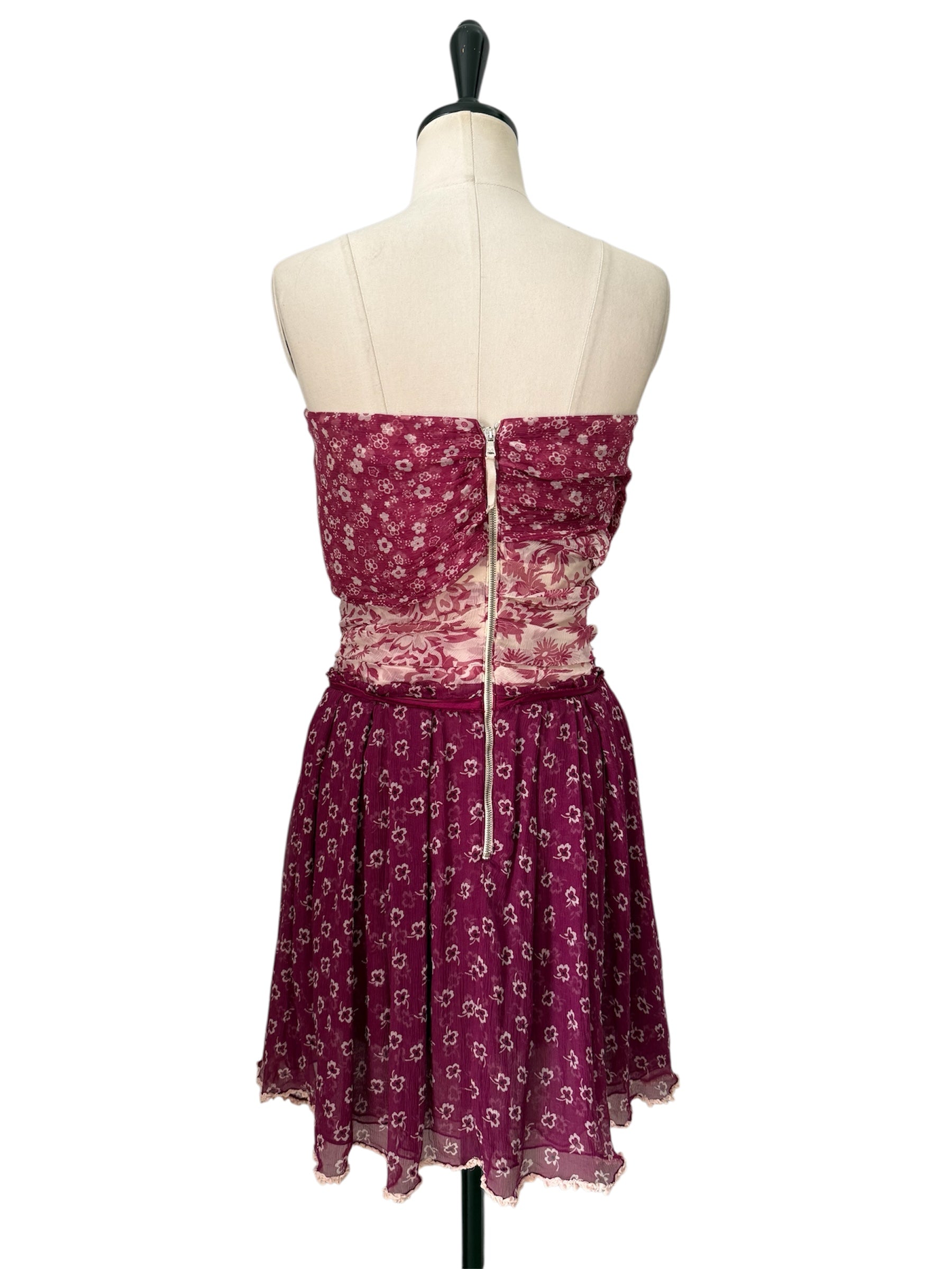 D&g silk bustier dress 2000s