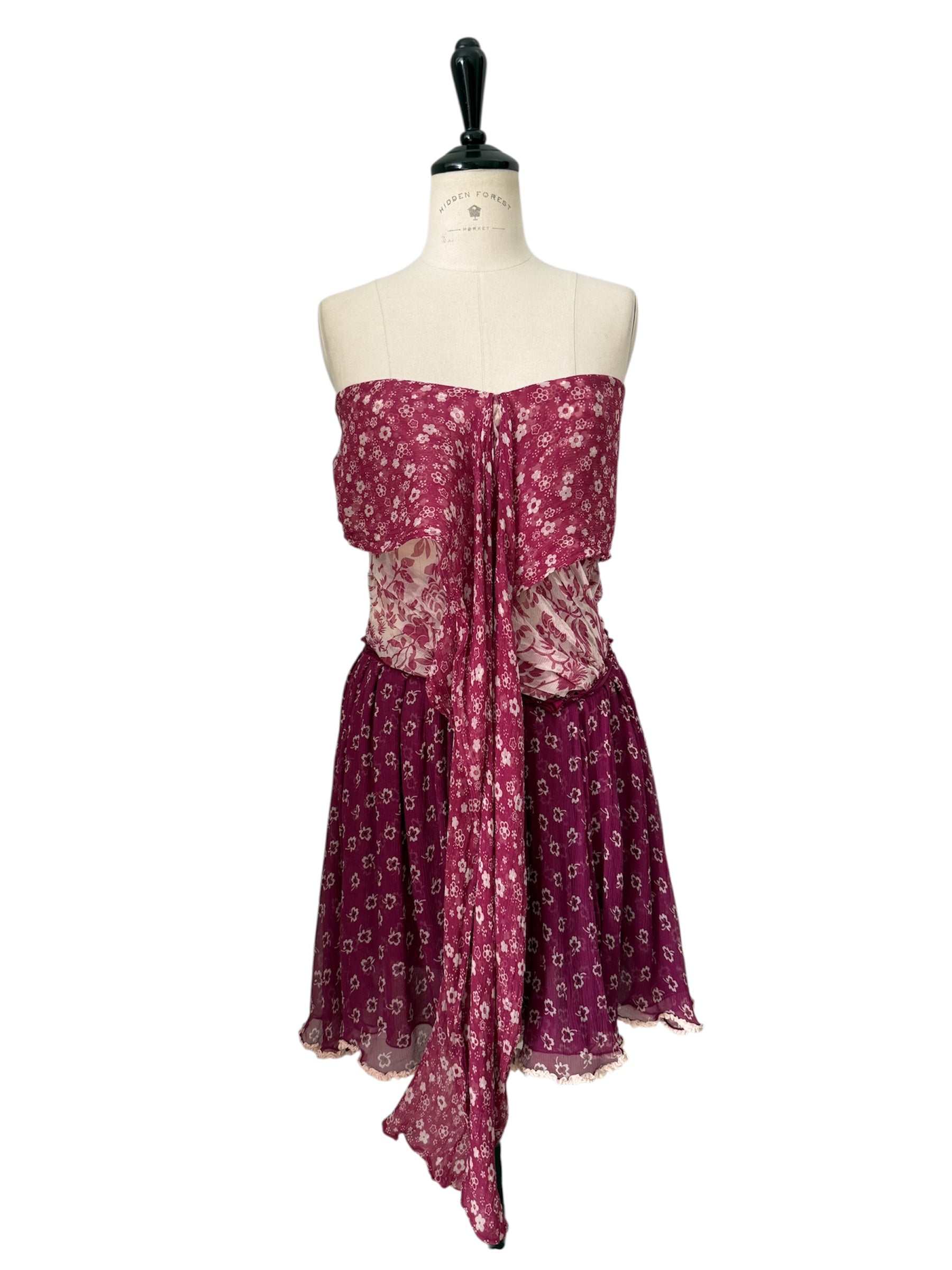 D&g silk bustier dress 2000s
