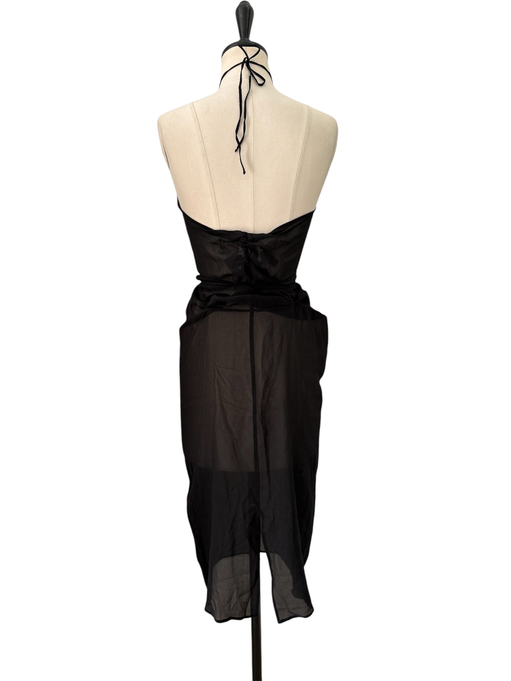 Alberta Ferretti silk black dress