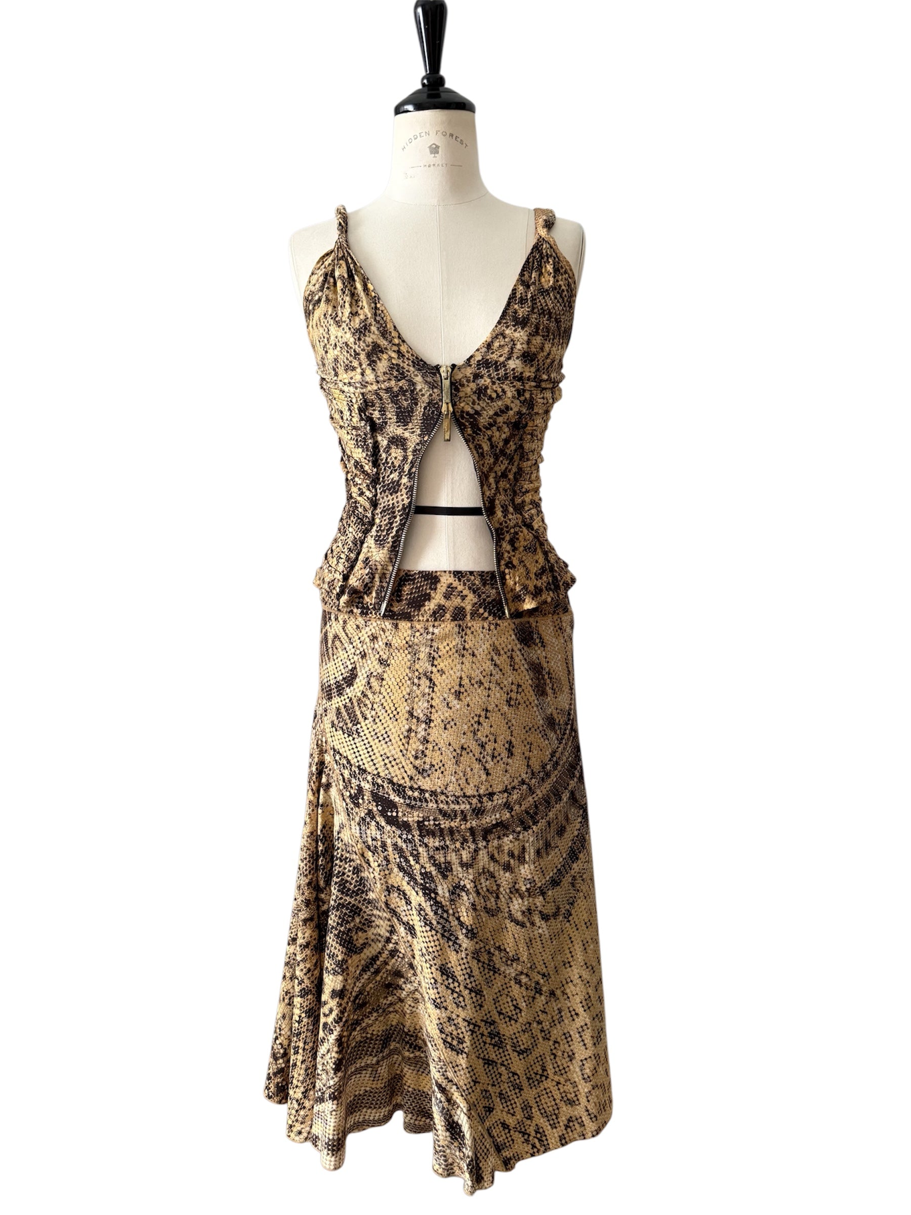 Roberto Cavalli F/W 2003 silk set