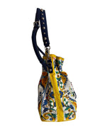 Dolce & Gabbana SS 2017 maiolica bucket bag canvas