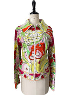 Moschino zipper jacket with fruits veggie print vintage