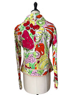 Moschino zipper jacket with fruits veggie print vintage