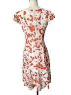 Moschino black chili peppers & cherry tomato silk dress 