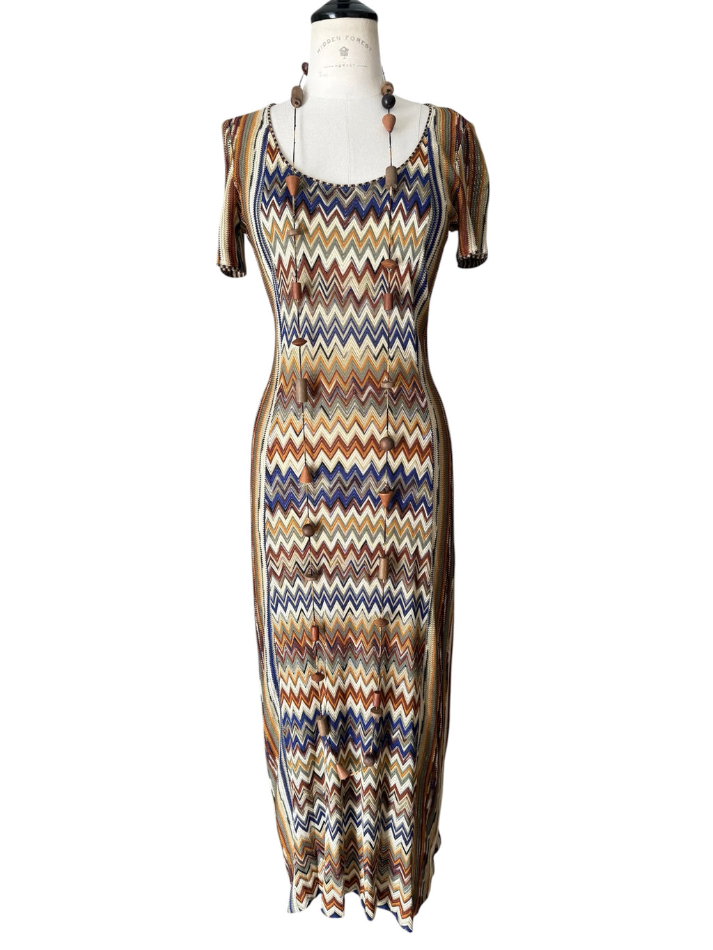 Missoni SS1994 rare Runway Set Archive Dress Gilet Necklace 