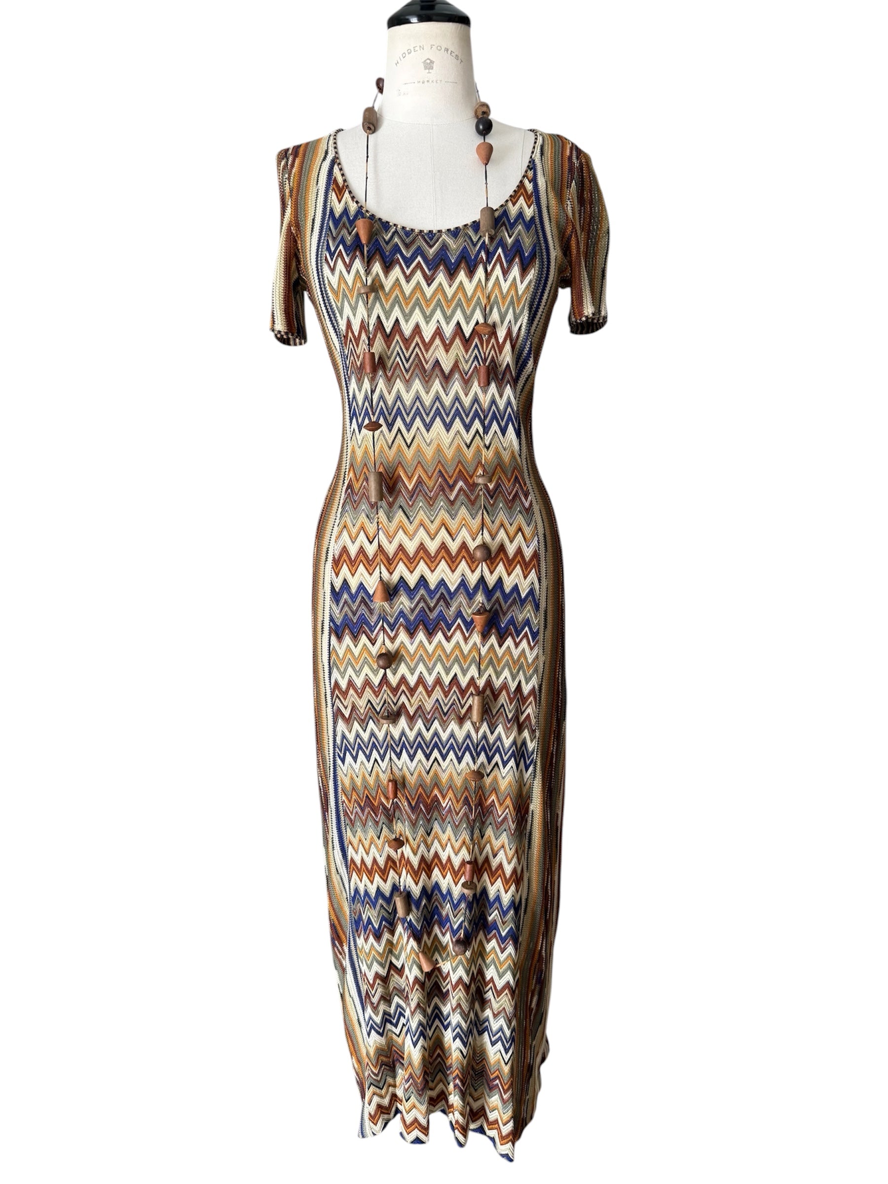 Missoni SS1994 rare Runway Set Archive Dress Gilet Necklace 
