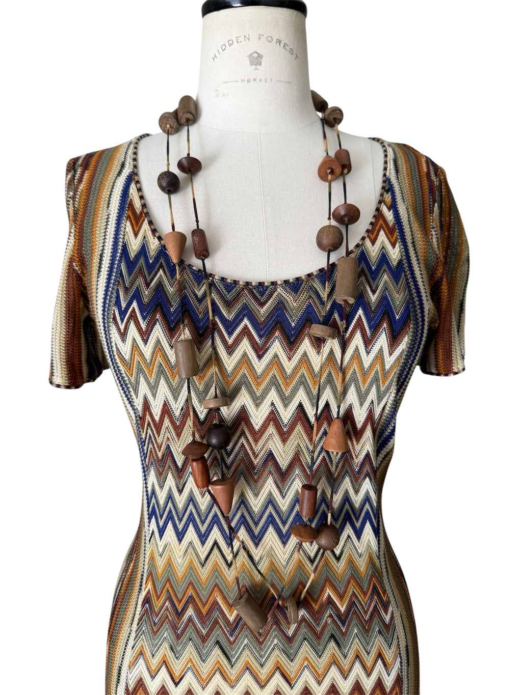 Missoni SS1994 rare Runway Set Archive Dress Gilet Necklace 