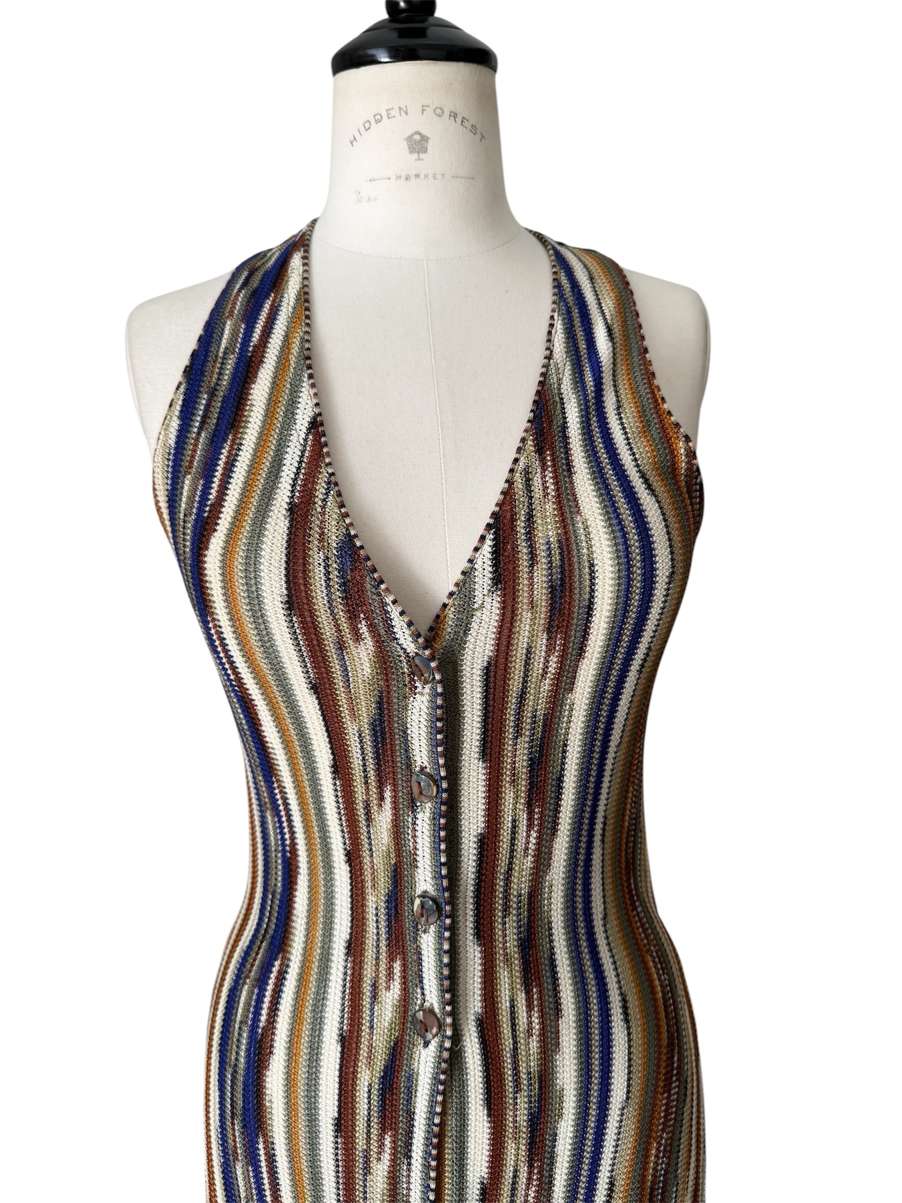 Missoni SS1994 rare Runway Set Archive Dress Gilet Necklace 