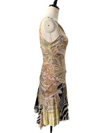 Roberto Cavalli SS 2004 zebra silk knee-length dress