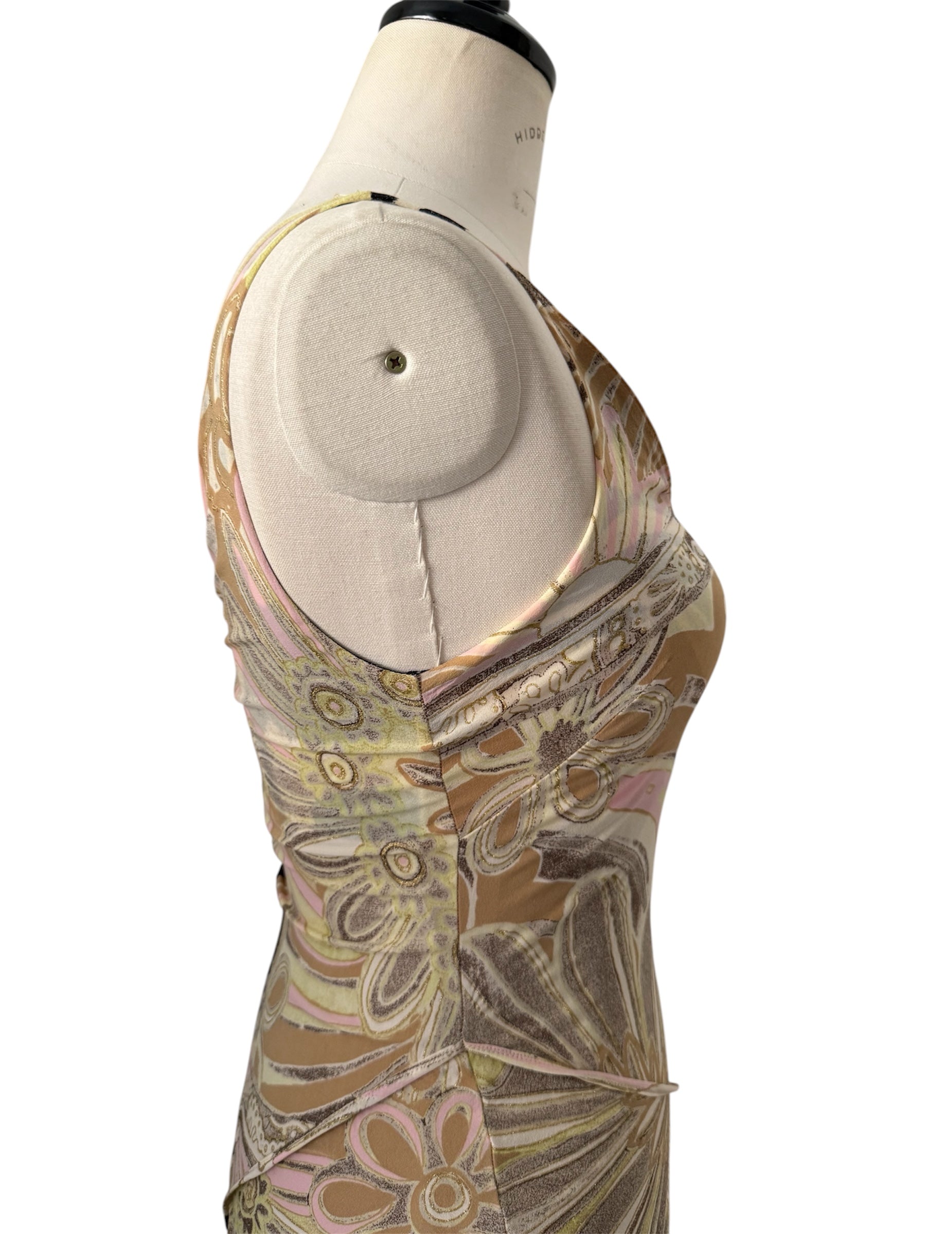 Roberto Cavalli SS 2004 zebra silk knee-length dress