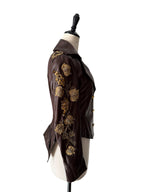 Roberto Cavalli Runway FW 2004 brown leather embellished jacket
