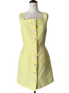 Iceberg SS 1996 yellow dress with white polka dots