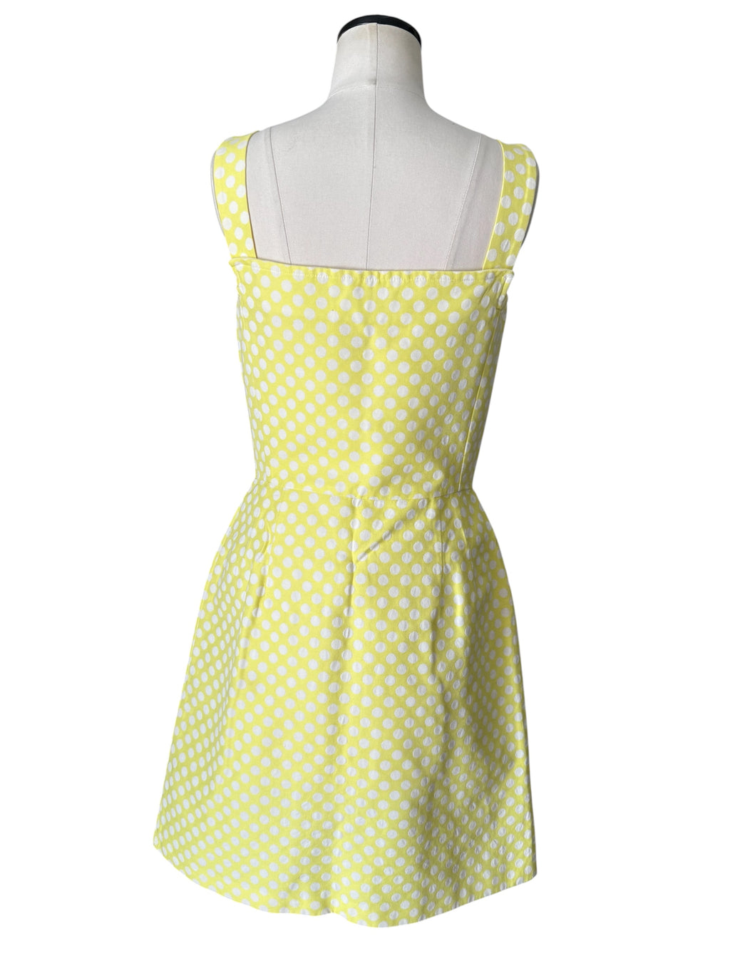 Iceberg SS 1996 yellow dress with white polka dots