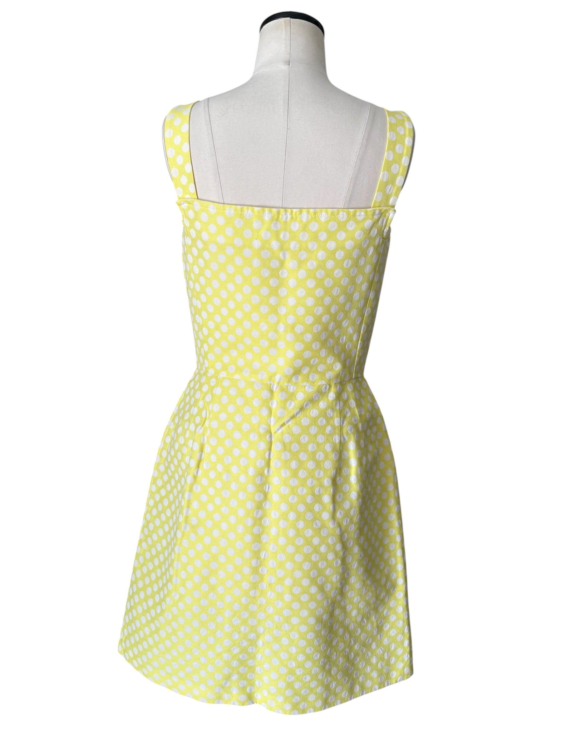 Iceberg SS 1996 yellow dress with white polka dots