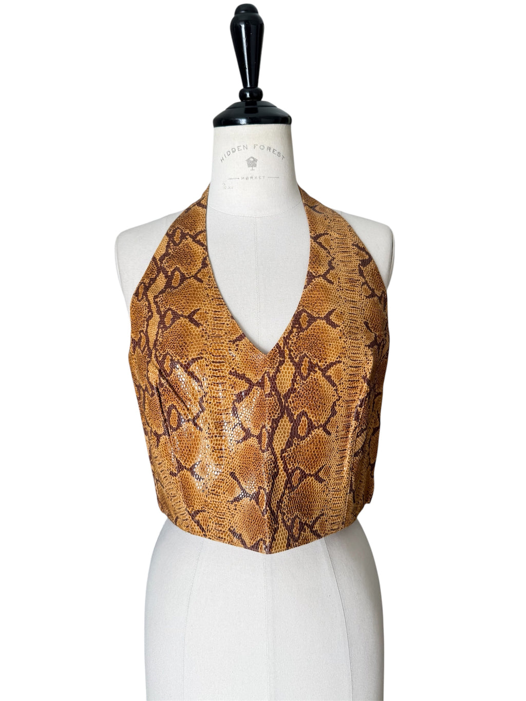 Rare Genny SS 1998 Runway leather bare back top new