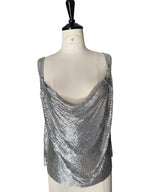 Genny vintage mettallic silver top