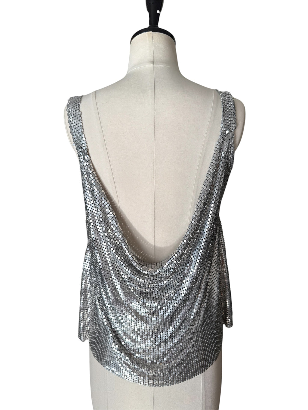 Genny vintage mettallic silver top