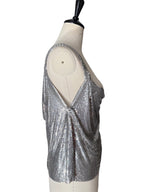 Genny vintage mettallic silver top