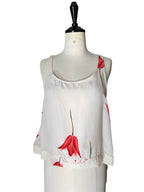 Valentino Miss V tulip silk tank top 90s