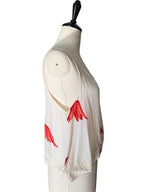 Valentino Miss V tulip silk tank top 90s