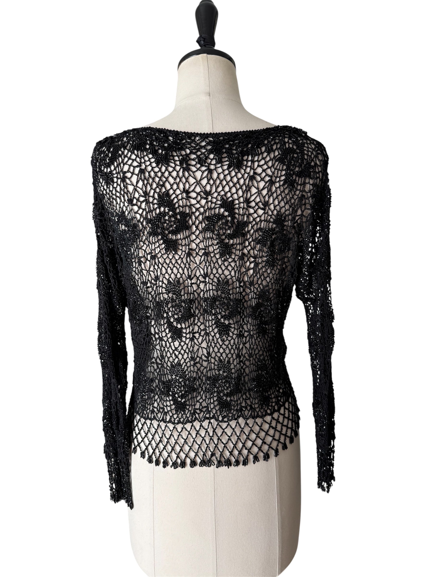 Moschino mini black beads knitwear vintage