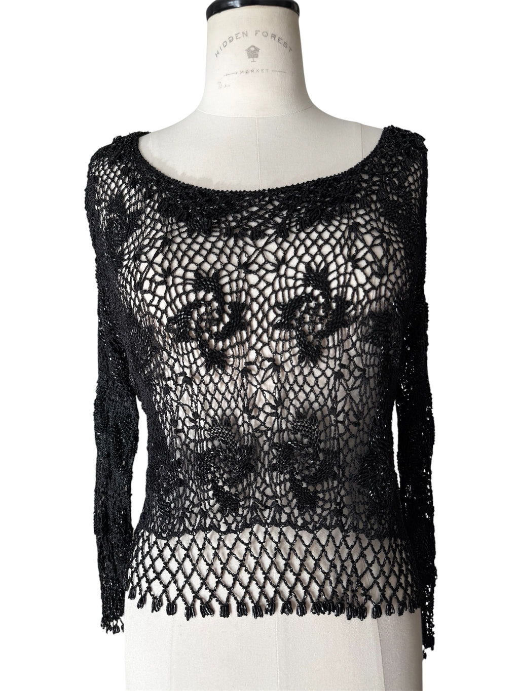 Moschino mini black beads knitwear vintage