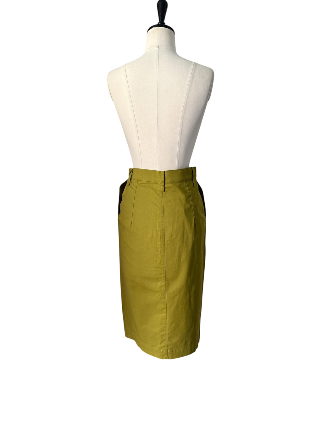 Sud par Faycal Amor olive knee-length skirt