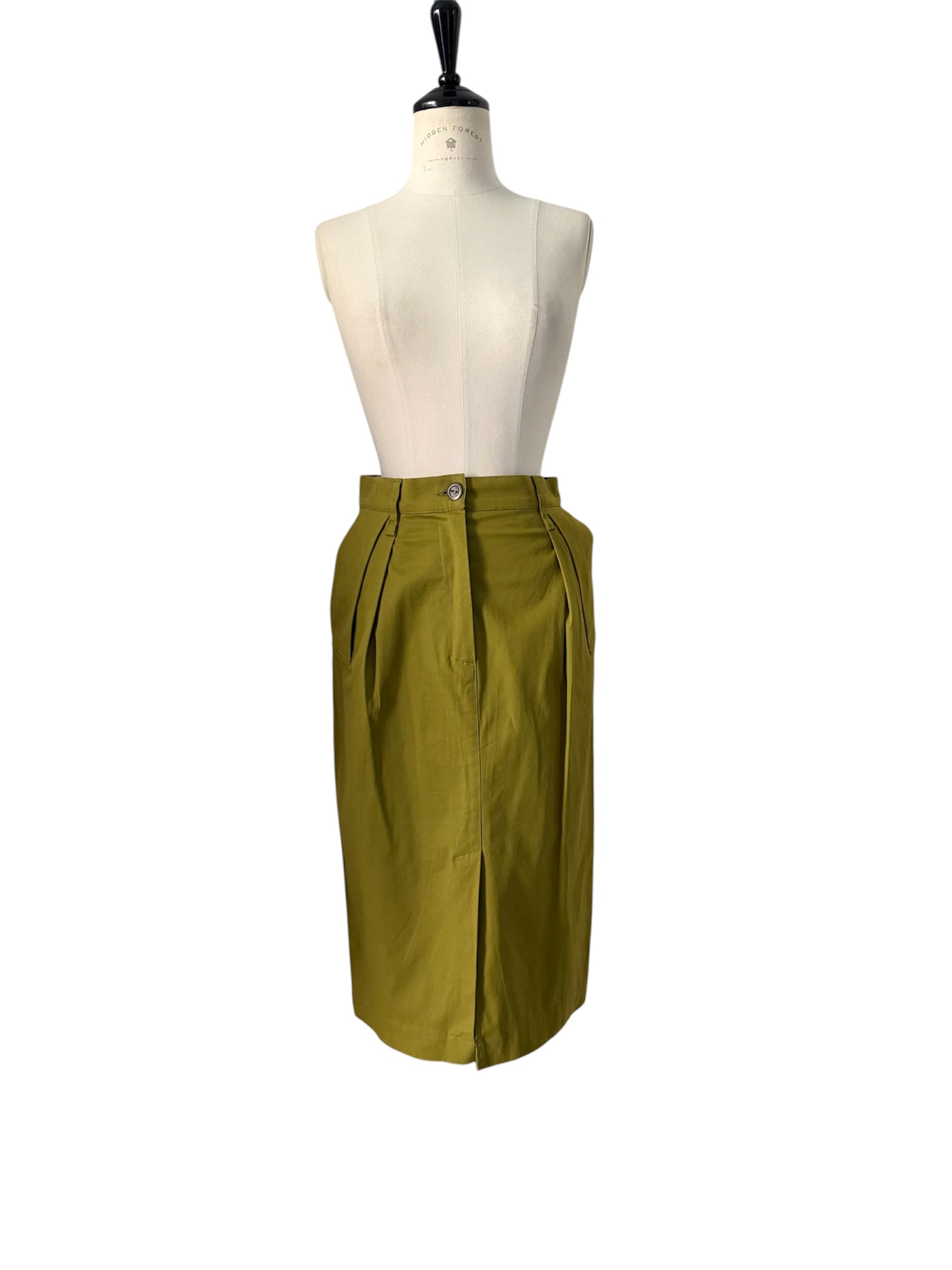 Sud par Faycal Amor olive knee-length skirt