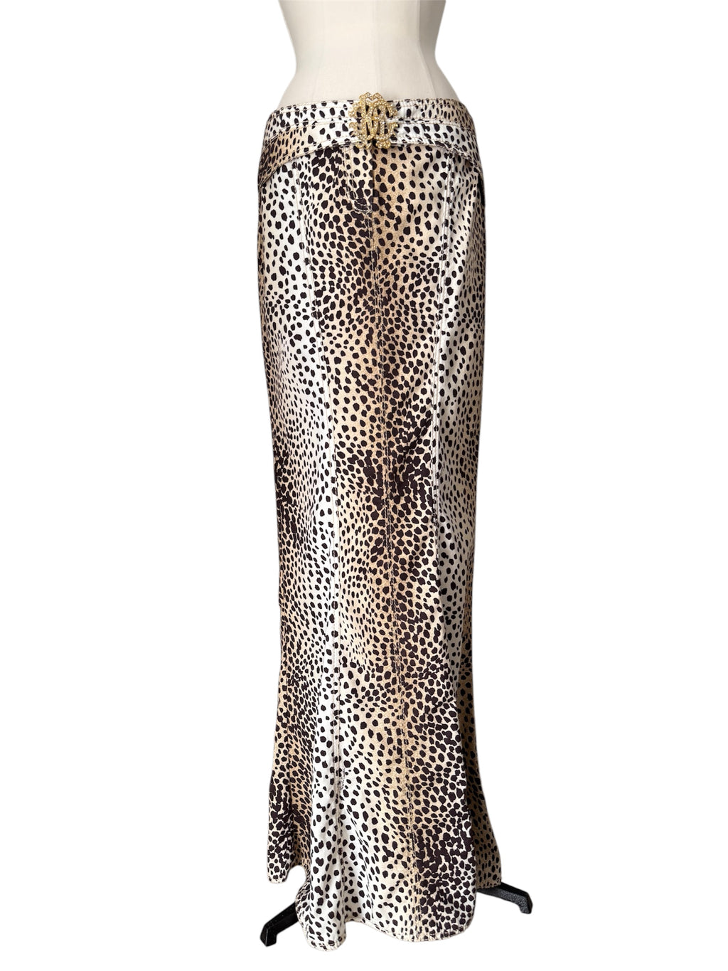 Roberto Cavalli SS 2005 long mermaid leopard skirt