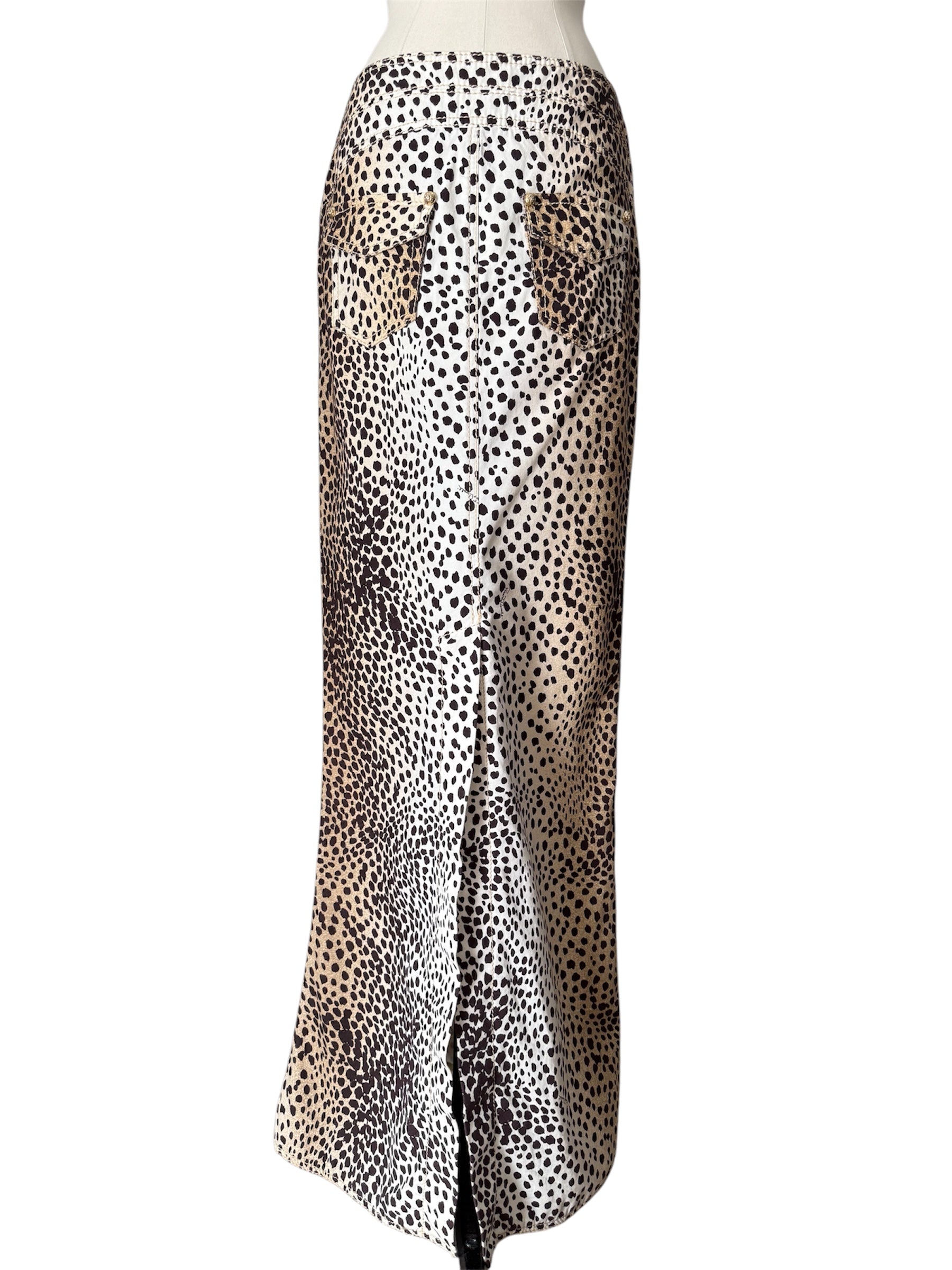 Roberto Cavalli SS 2005 long mermaid leopard skirt