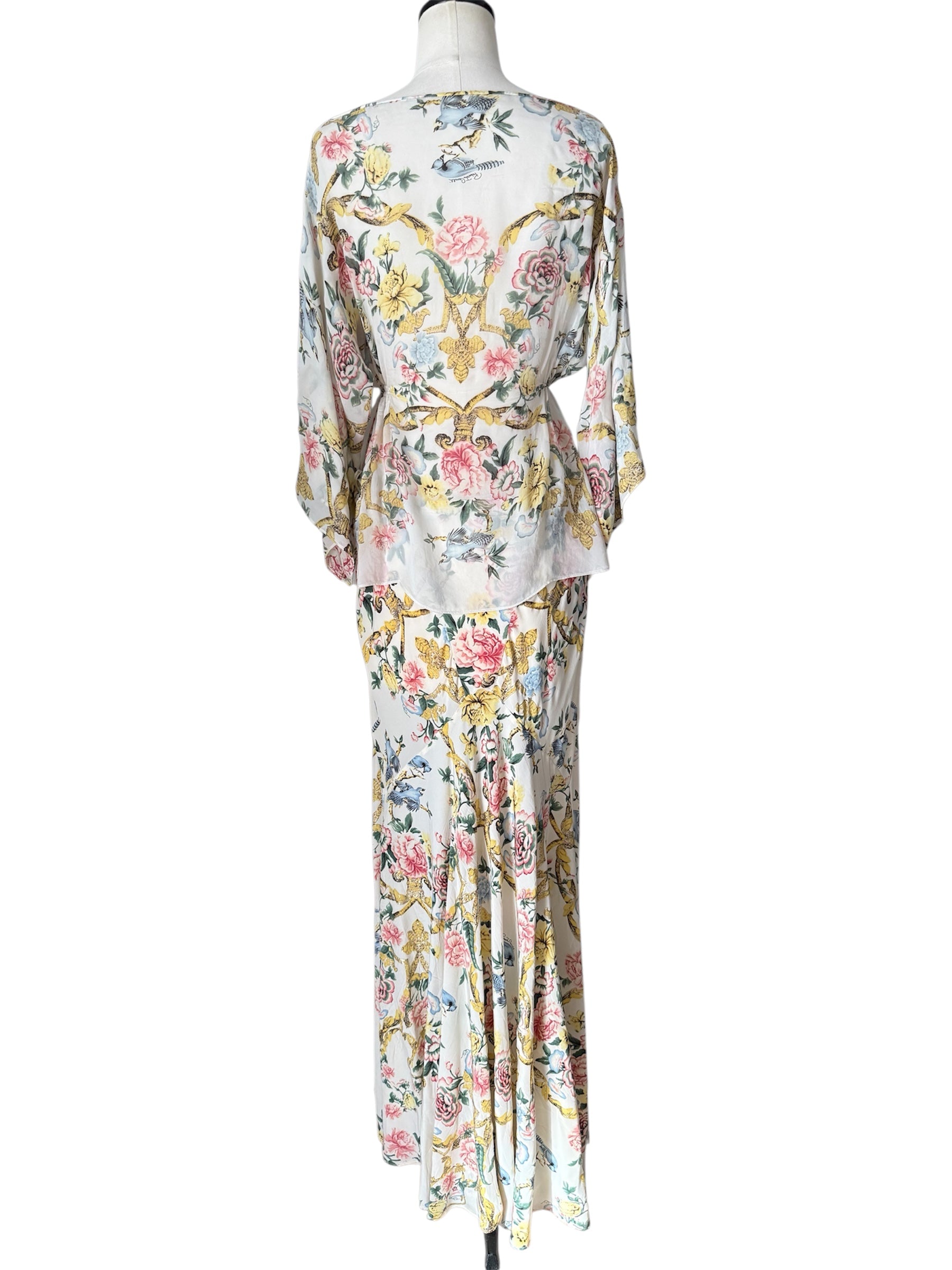 Roberto Cavalli SS 2007 Silk suit blouse and long skirt