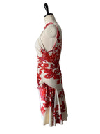 Roberto Cavalli SS 2007 floral mini dress gold logo