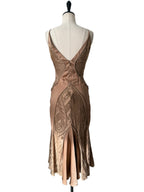 Roberto Cavalli FW 2004 midi bronze gold details