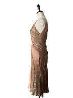 Roberto Cavalli FW 2004 midi bronze gold details