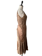 Roberto Cavalli FW 2004 midi bronze gold details