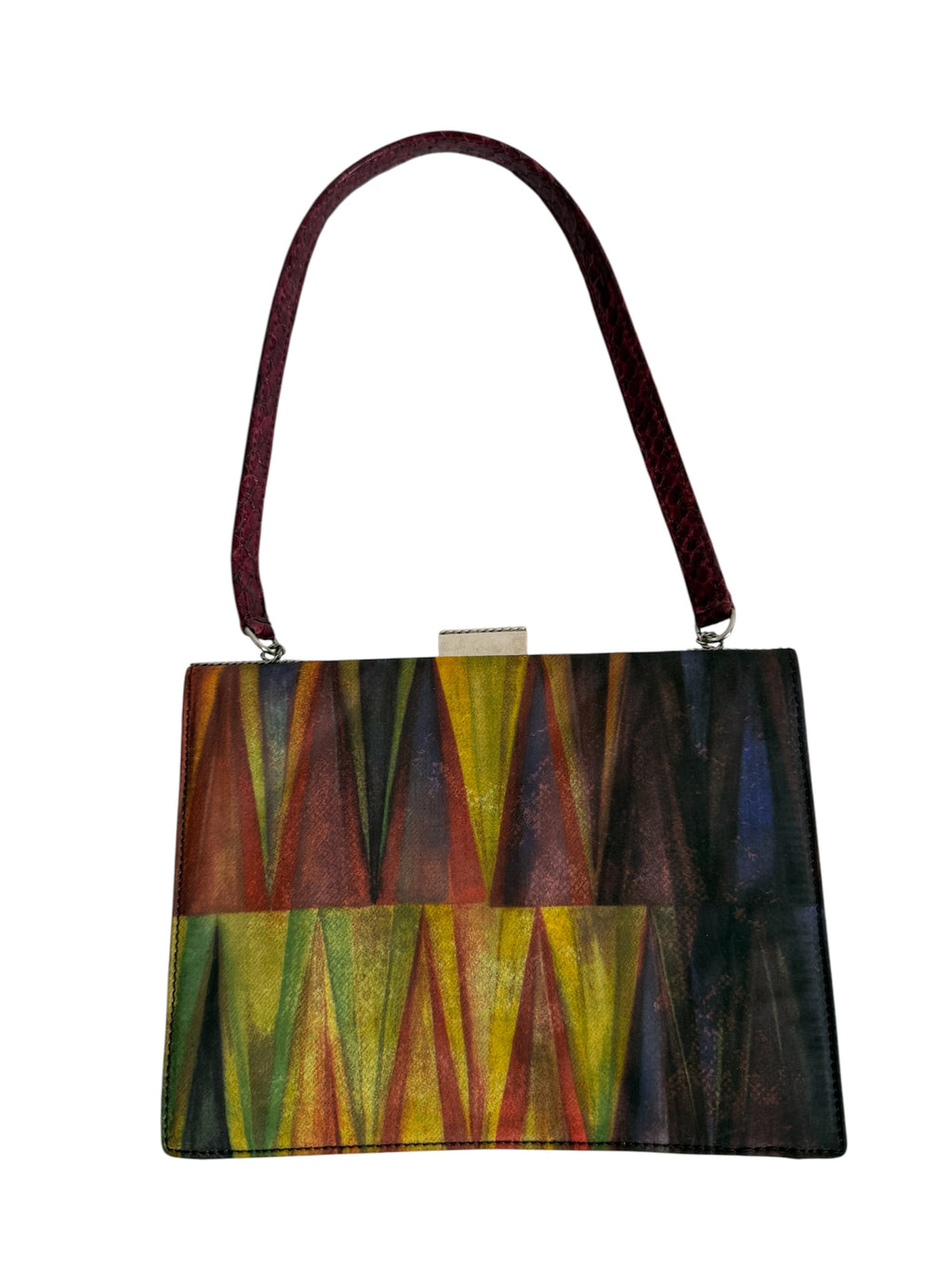 Iceberg SS 1999 Runway multicolor silk pochette