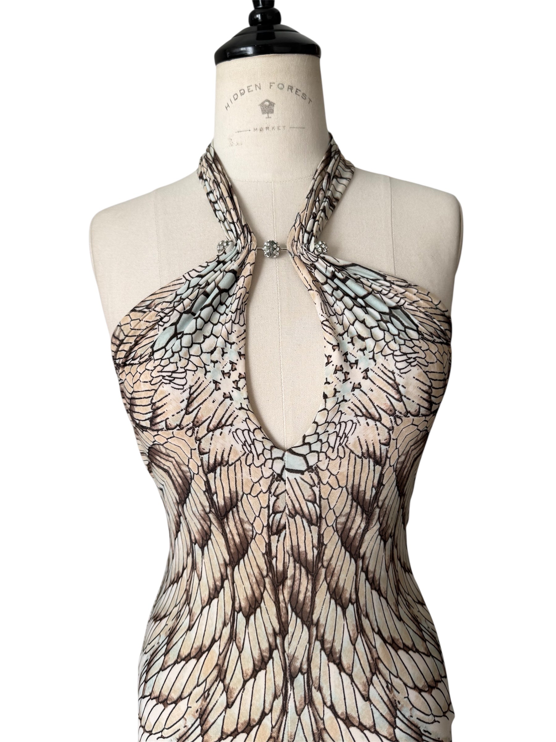 Roberto Cavalli SS 2006 dress open back with shawl
