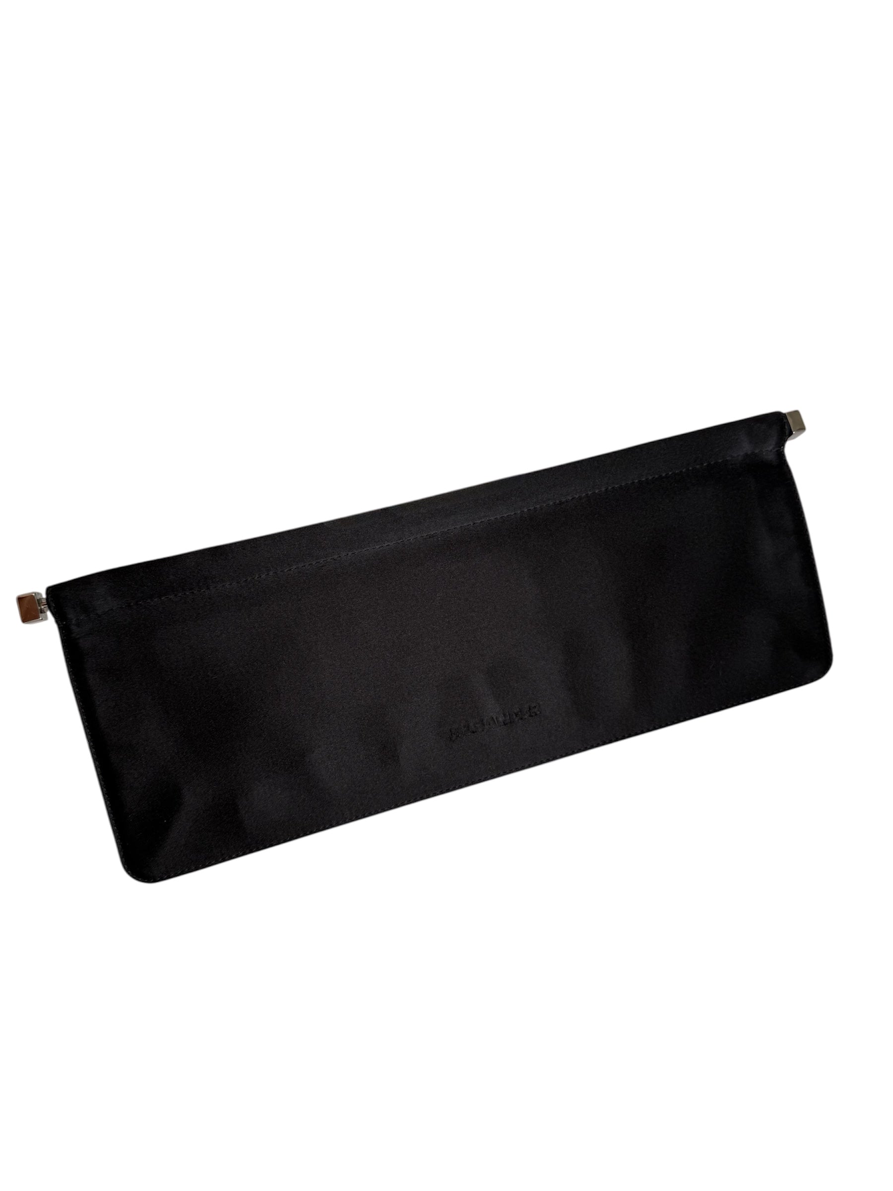 Jil Sander black silk clutch pochette black 2000s