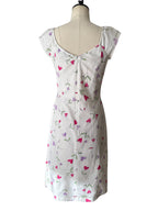 Moschino white dress floral hearts vintage